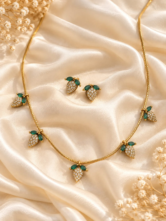 Emerald Leaf Drop Set