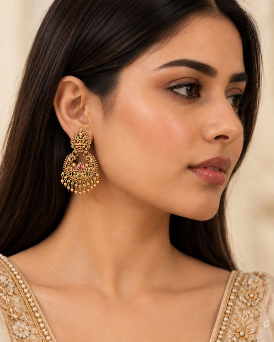 Garvitha golden chandbali