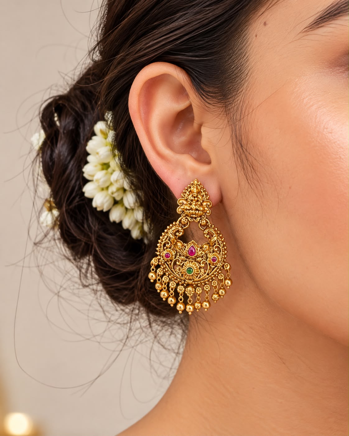 Garvitha golden chandbali