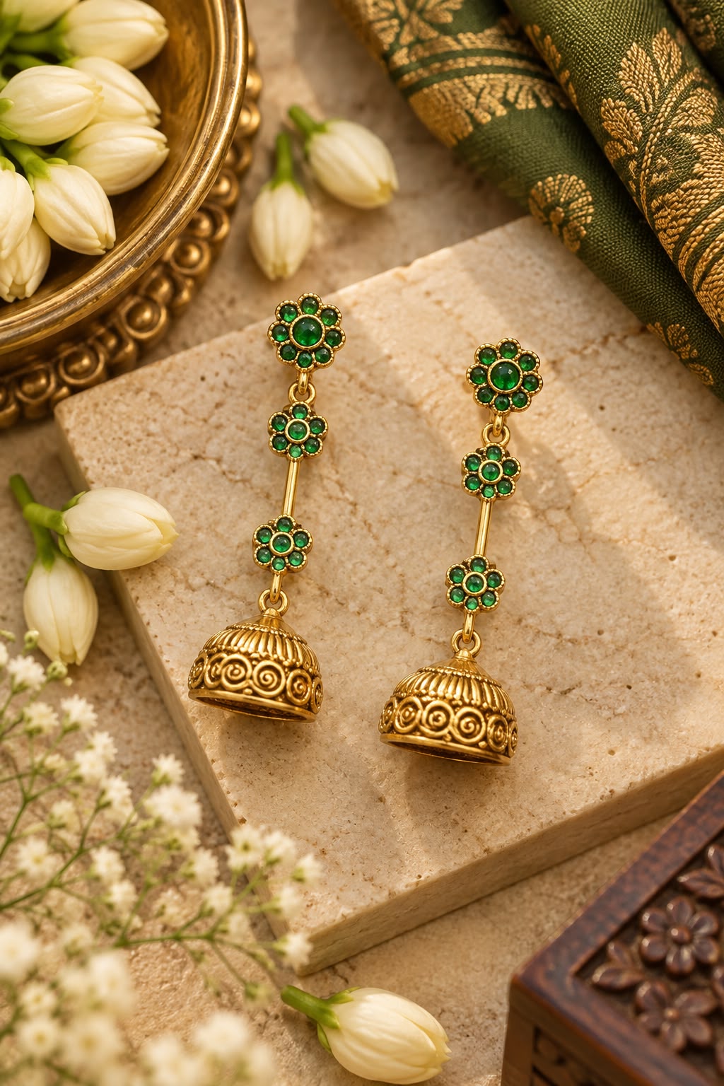 Darshitha Green Earrings