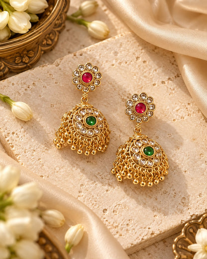 Maya Multi Kundan Earrings