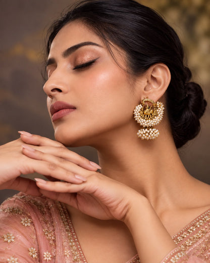 Gaja Pearl Jhumkas