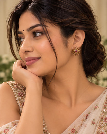 Sitara Ruby Studs