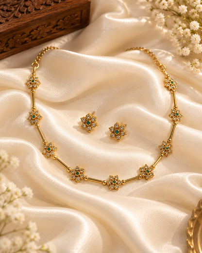 AD green necklace set