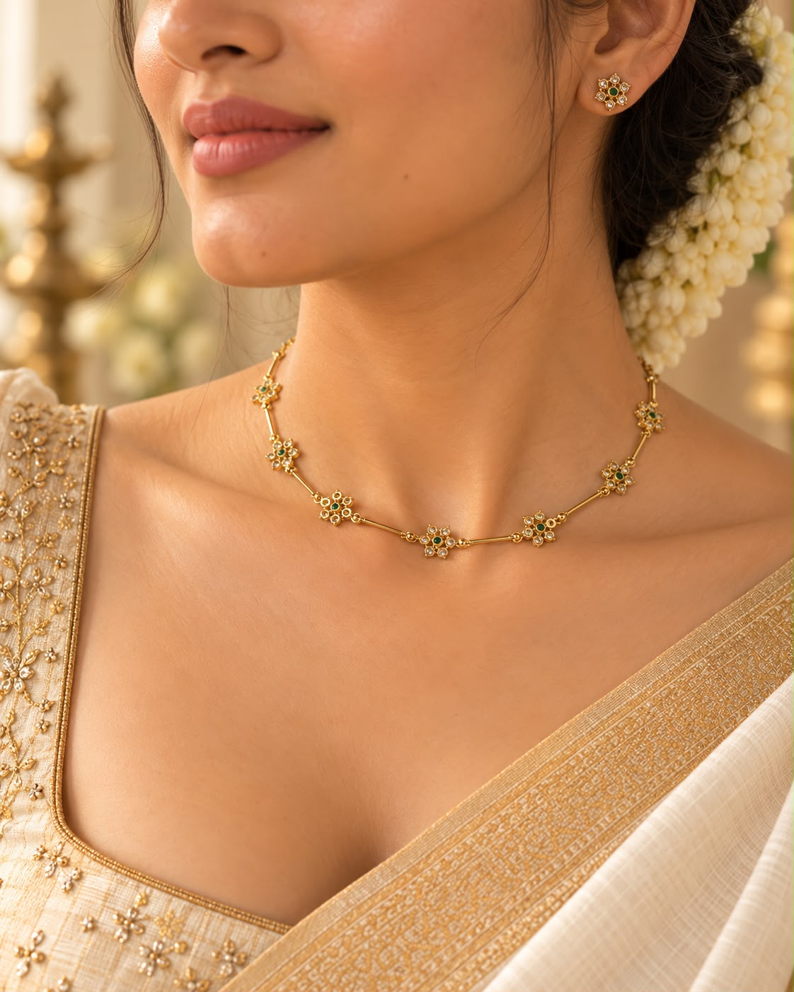 AD green necklace set
