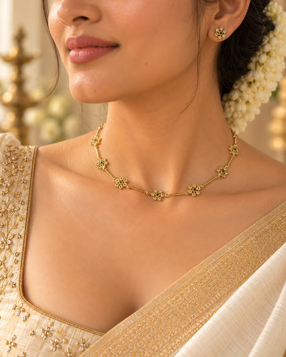 AD green necklace set