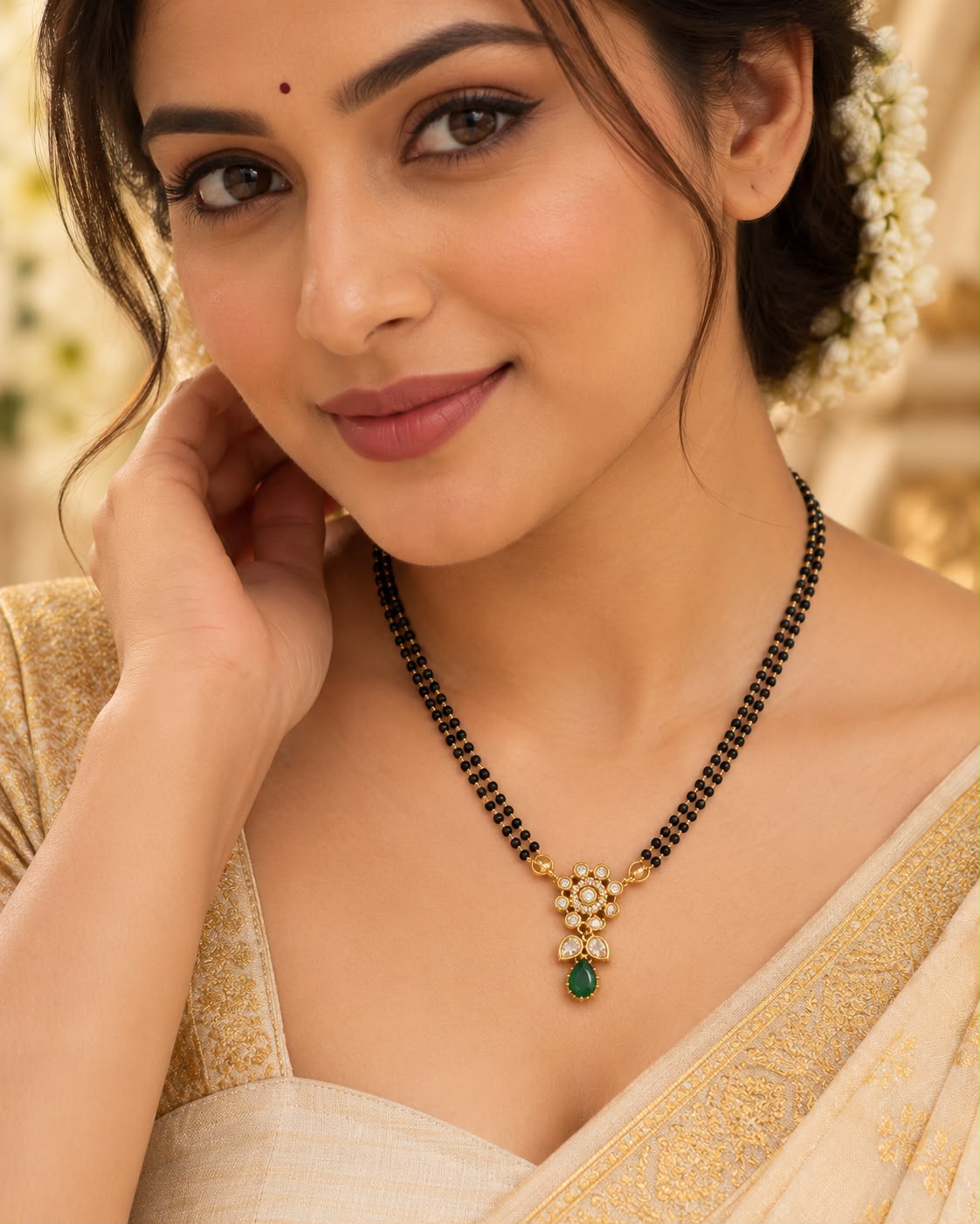 AD Emerald Drop Mangalsutra