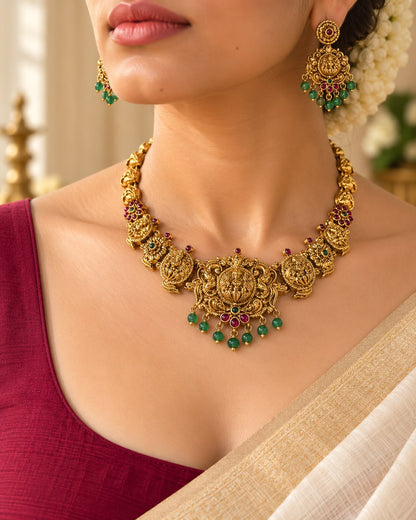 Padmavati Temple Necklace Set