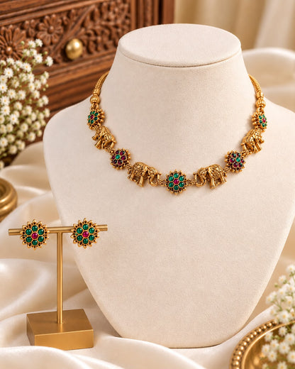 Gajraja Necklace Set