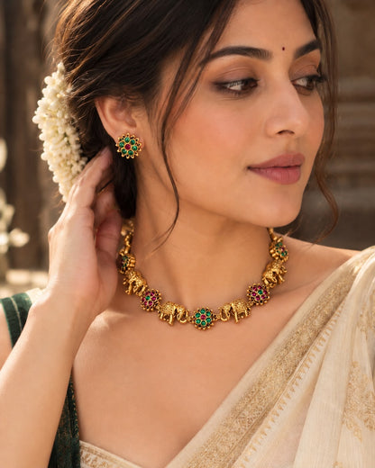 Gajraja Necklace Set