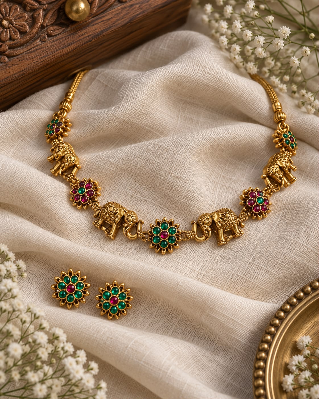 Gajraja Necklace Set