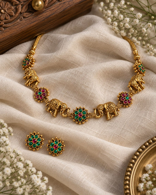 Gajraja Necklace Set