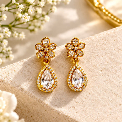 Crystal Drop Pendant Set