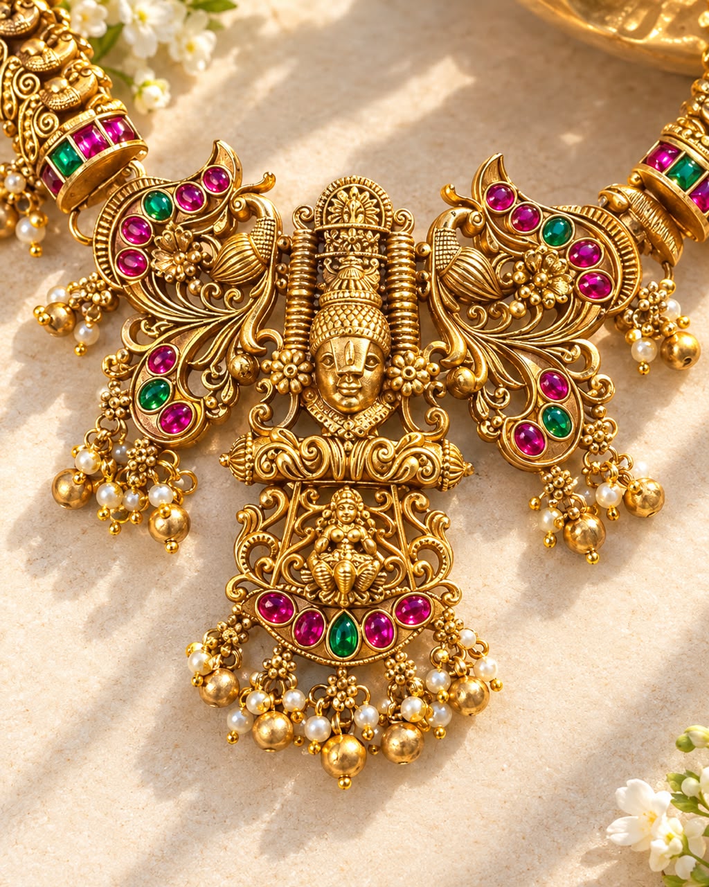 Sri Venkateswara Temple Necklace Set