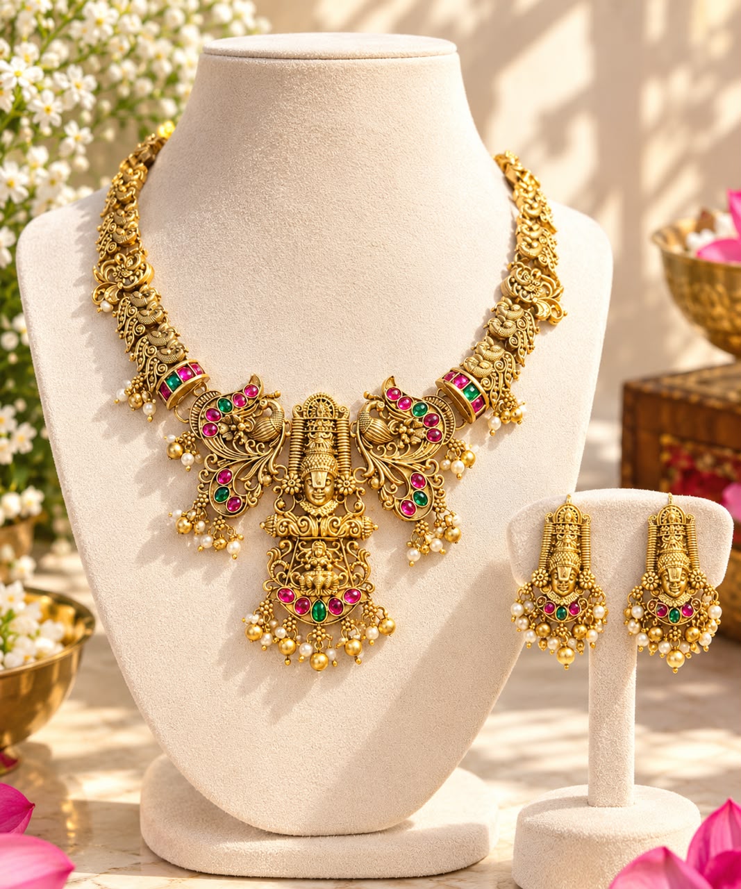 Sri Venkateswara Temple Necklace Set