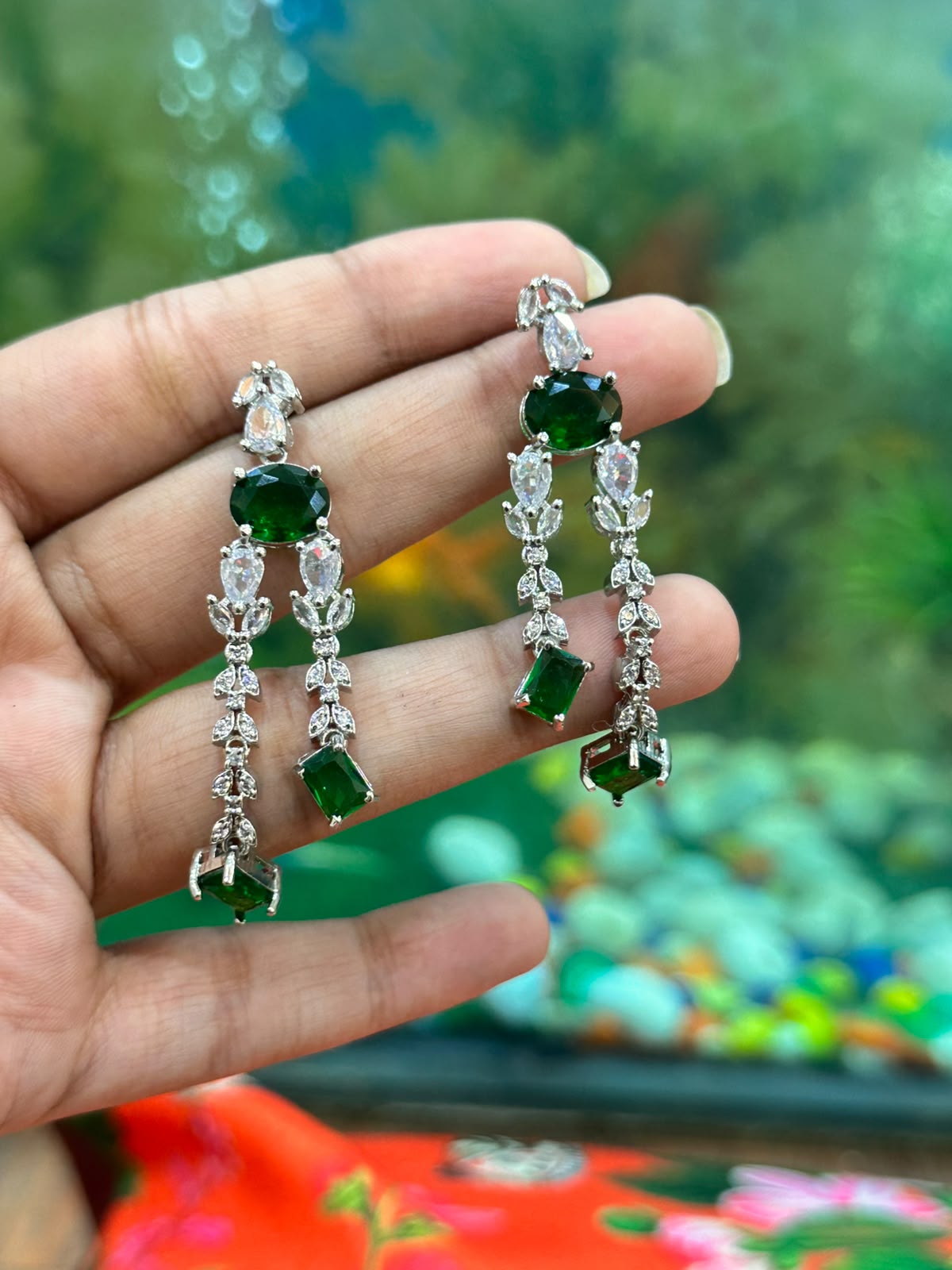 Green Crystal AD Necklace Set