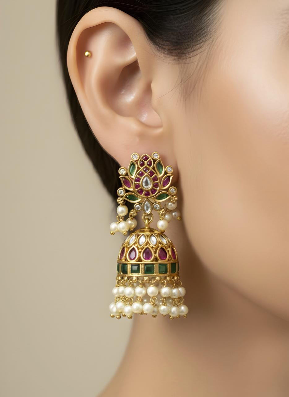 Leela Lotus Jhumkas
