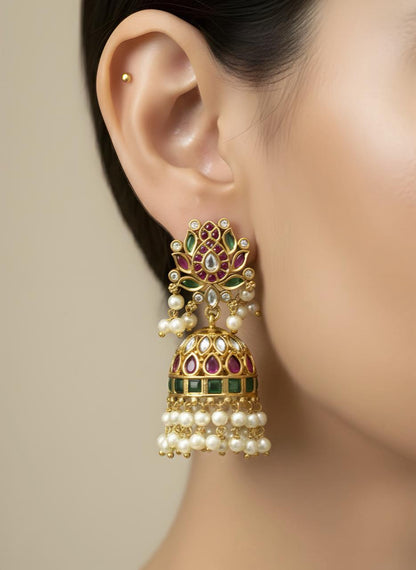 Leela Lotus Jhumkas