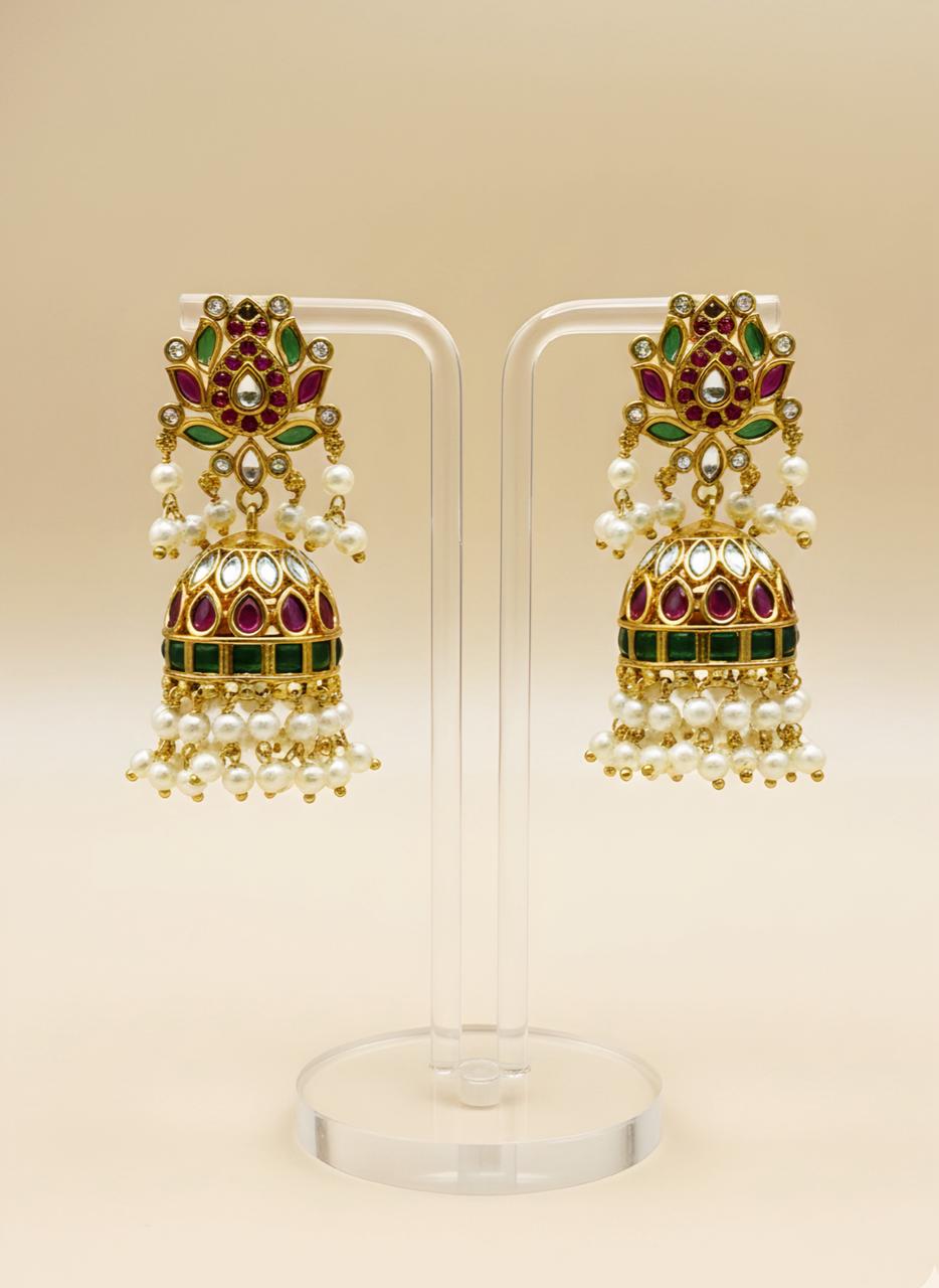 Leela Lotus Jhumkas
