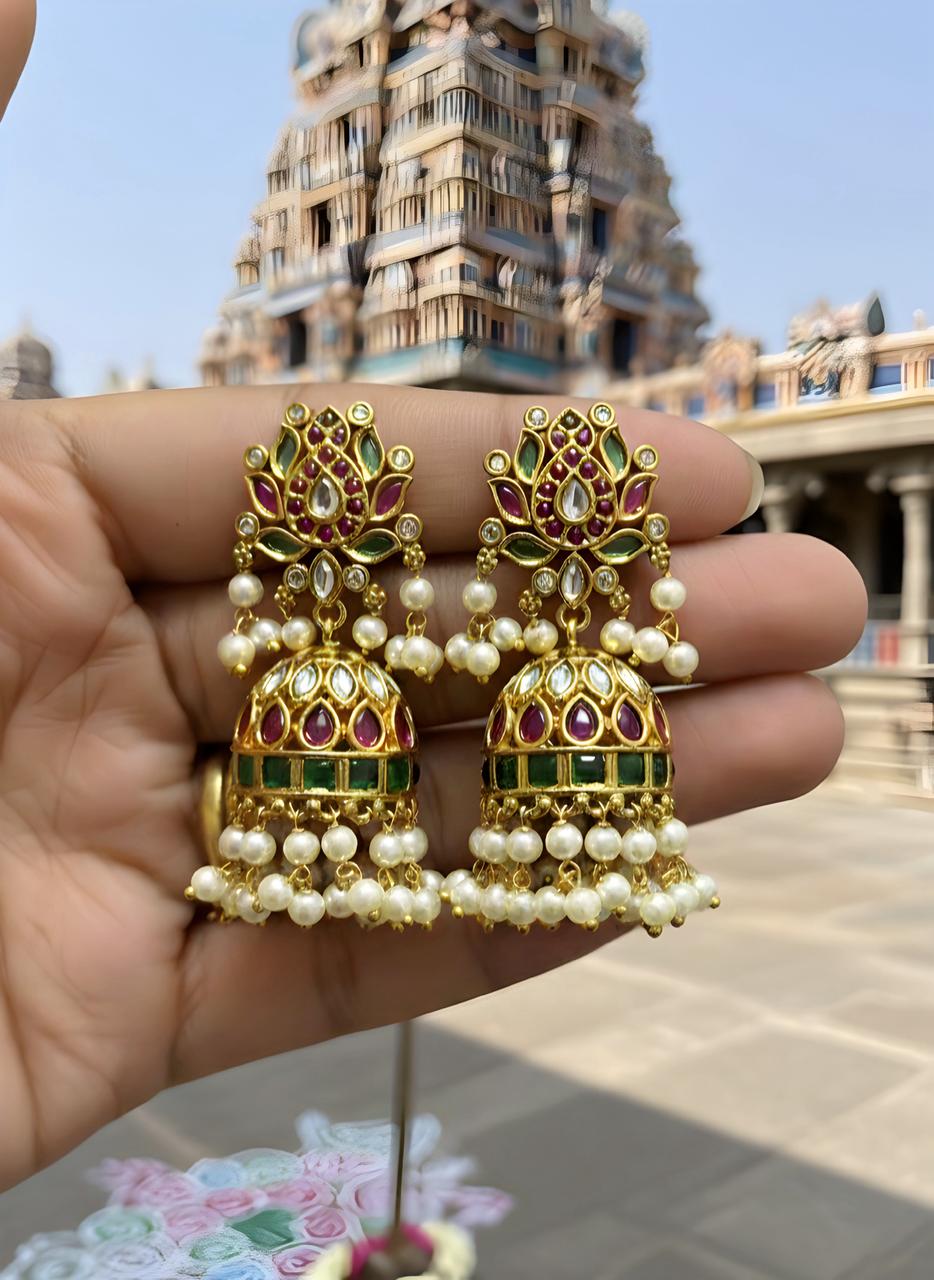 Leela Lotus Jhumkas