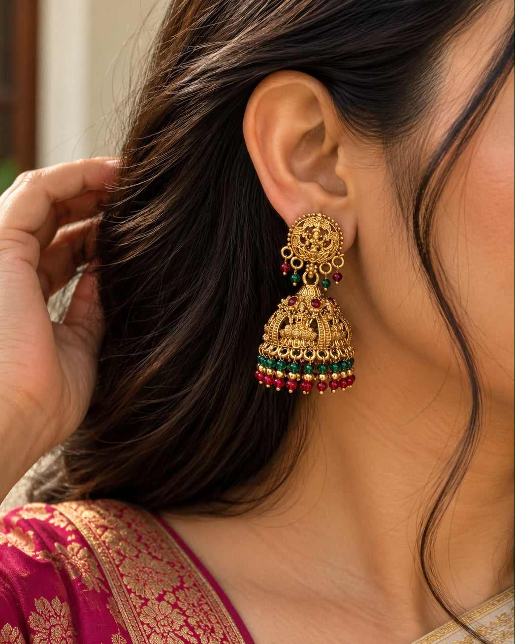 Laxmi Ganesha Jhumkas