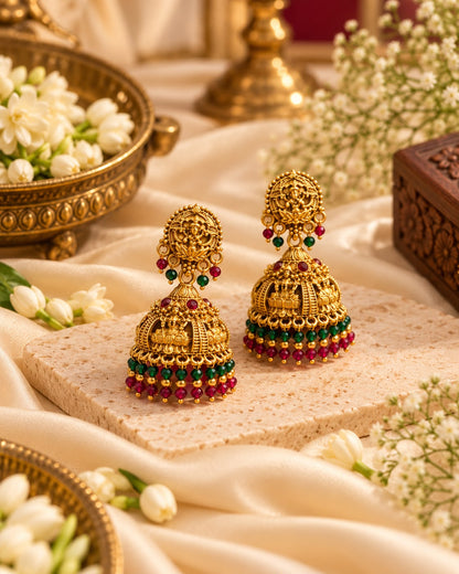 Laxmi Ganesha Jhumkas