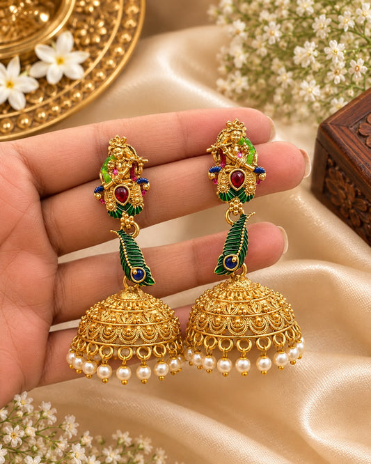 Radha Krishna Jhumkas