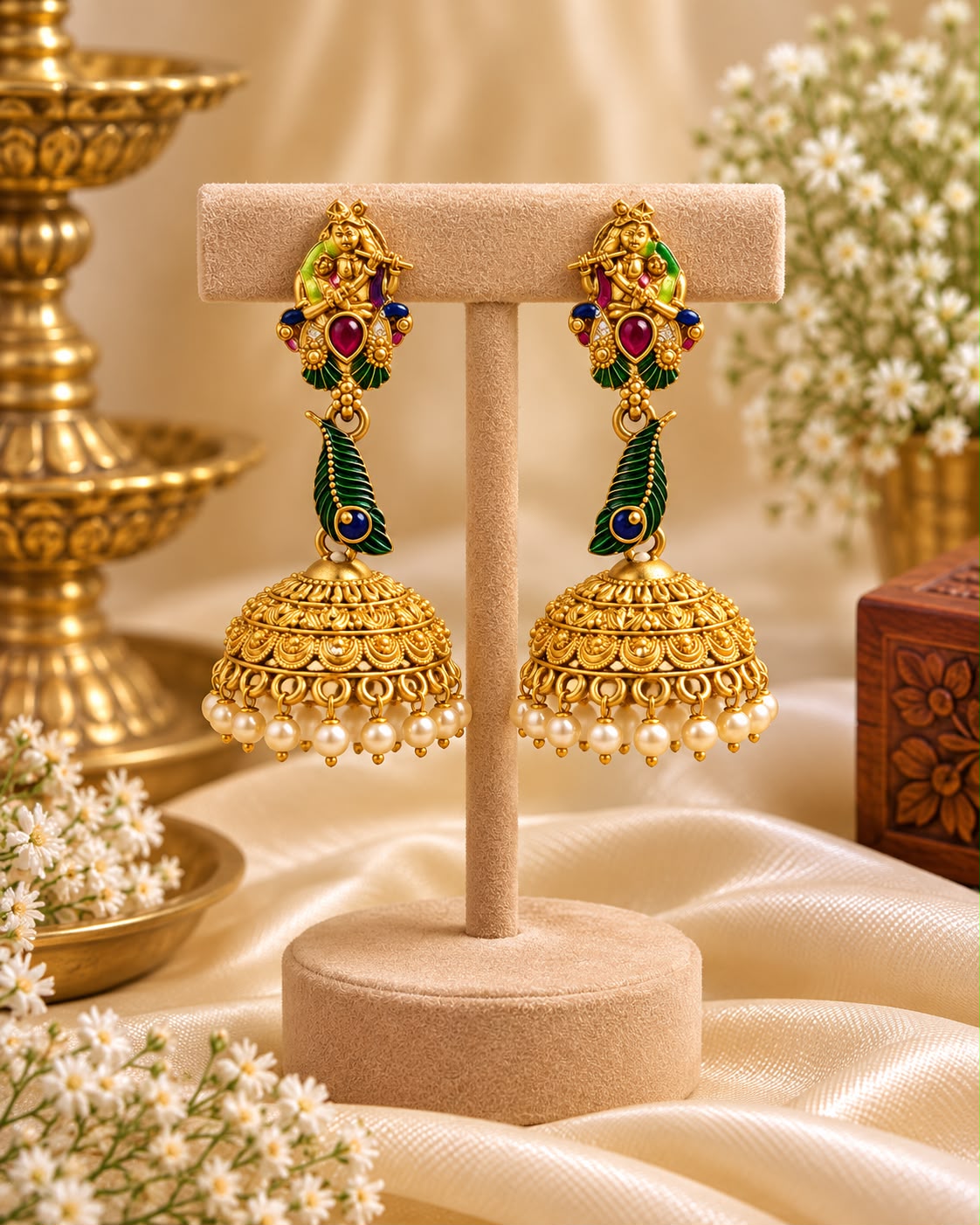Radha Krishna Jhumkas