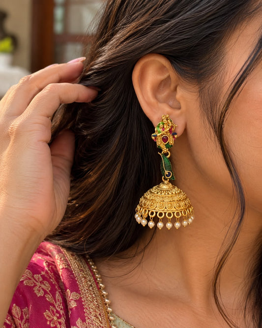 Radha Krishna Jhumkas