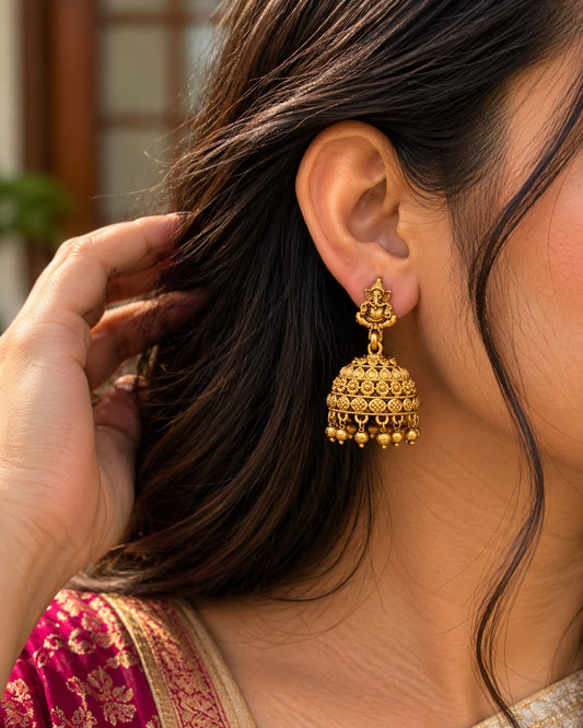 Ganesha Hoop Jhumkas