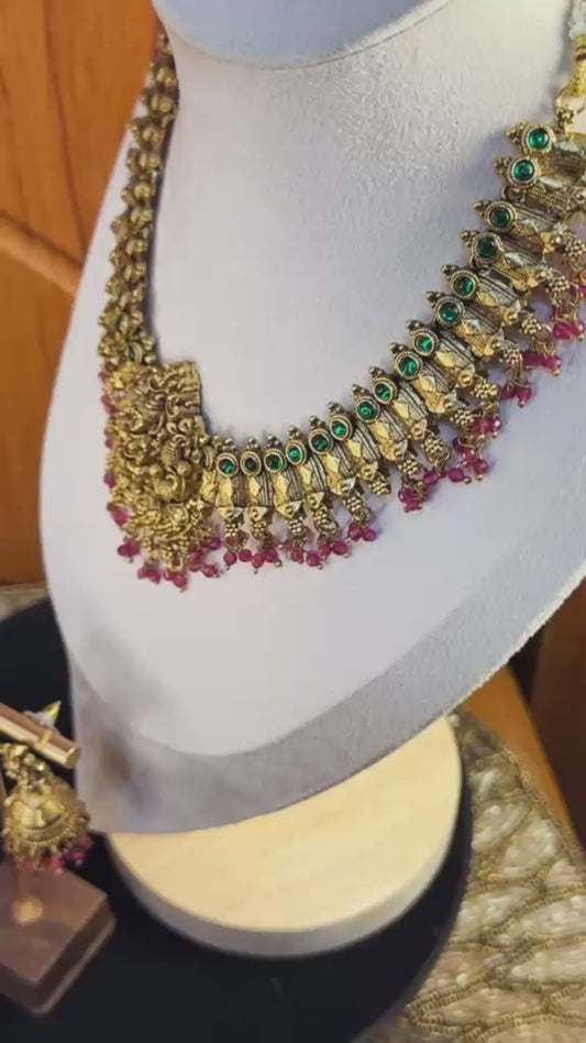 Ruby Laxmi Necklace Set
