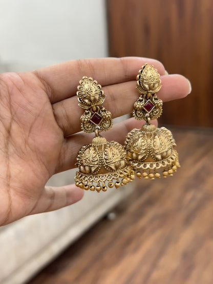 Urvashi Golden Jhumkas