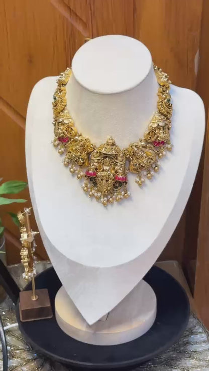 Bridal Laxmi Gold Haaram Set