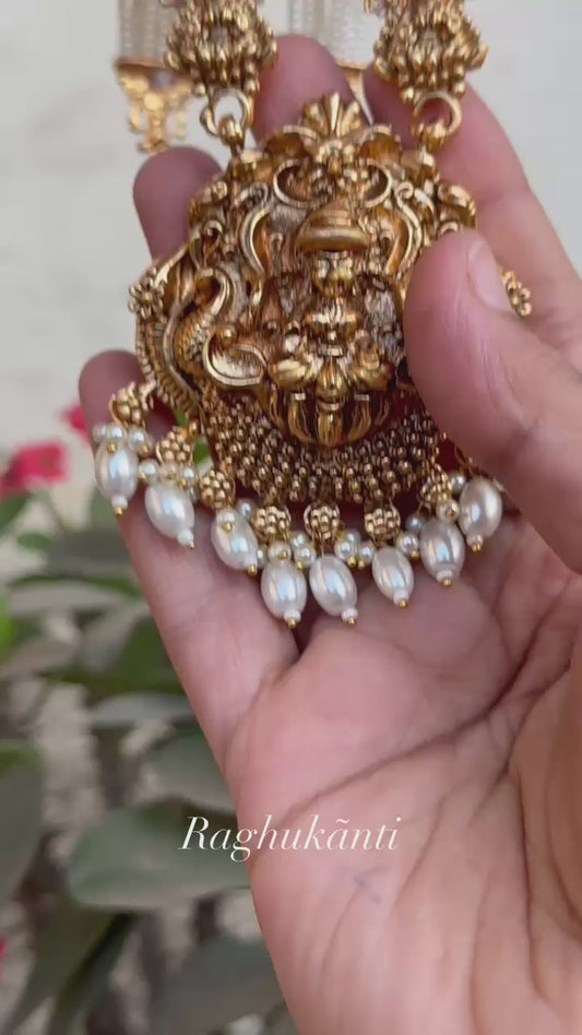 Long Laxmi White Haaram