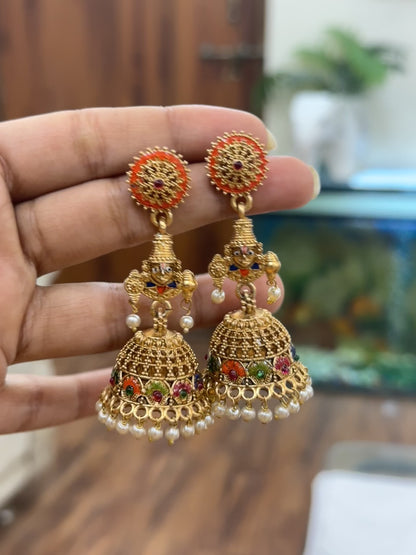Coral Venkateshwara Earrings