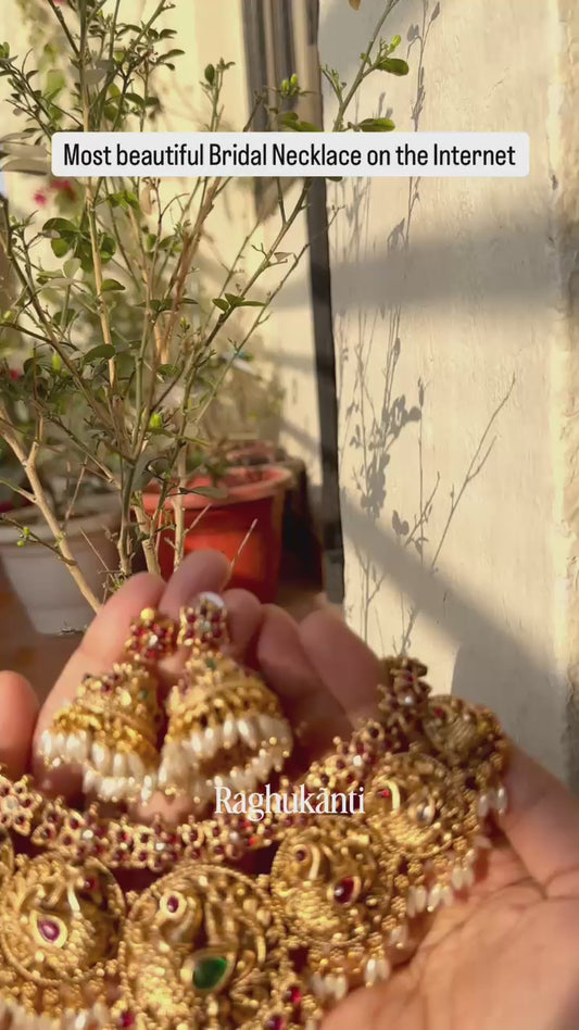 Rajamalli temple necklace set