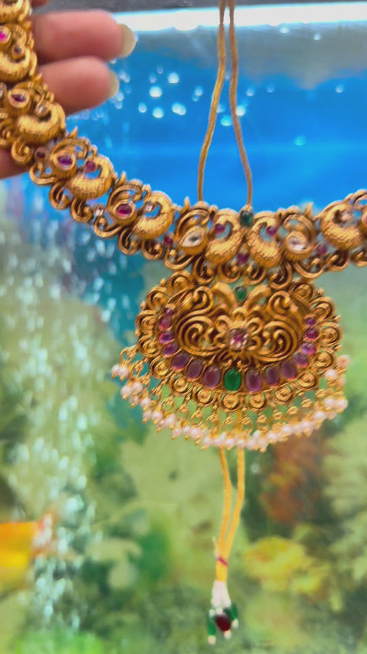 Adhira Matte Gold Set
