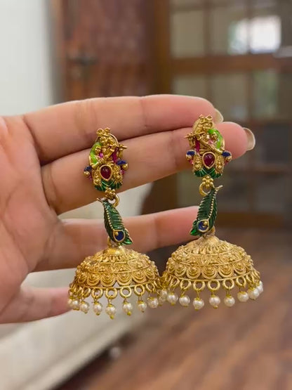 Radha Krishna Jhumkas