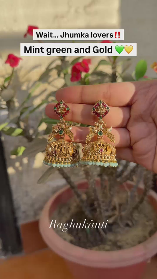 Vasudha Green Jhumkas