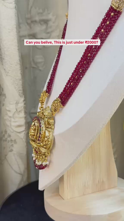 Long Laxmi Red Haaram