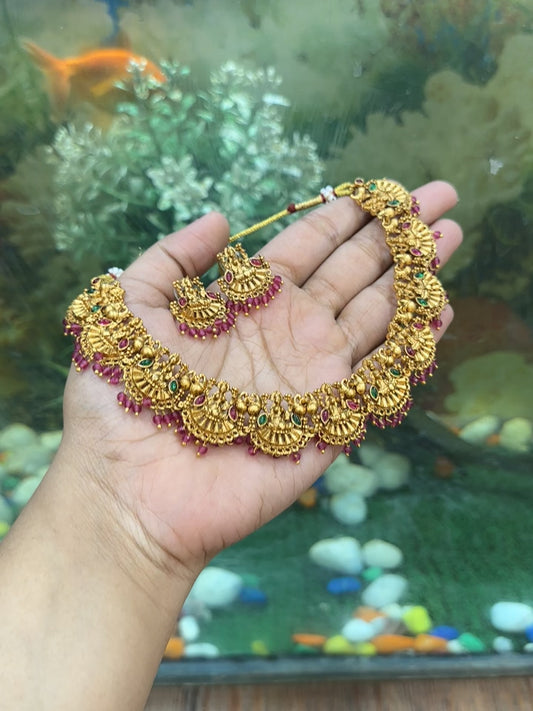 Vaibhavi Temple Necklace Set