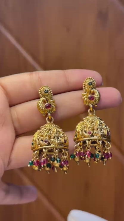 Shri Mayur Temple Earrings