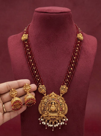 Long Laxmi Red Haaram