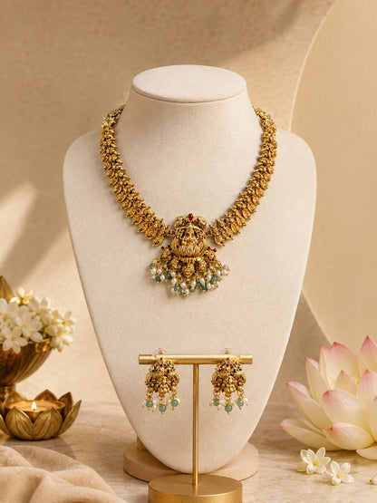 Laxmi kasu coin necklace set
